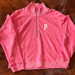 Pink Quarter-Zip Pullover